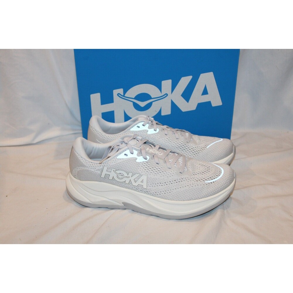 NIB Hoka One Men's RINCON 4 Running Athletic Sneakers SSTC GRAY WHITE SZ 9.5 EE
